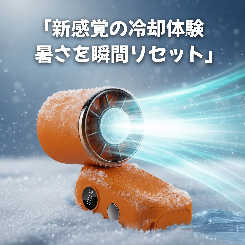 【1周年記念】超小型ハンディファン 冷却プレート搭載   携帯扇風機
